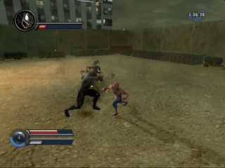Spider-Man throwing a punch at Venom. "The boss fight I remember the most was Venom." Horizon told me, "Had to make a bunch of last minute changes because Topher Grace refused to read mission critical lines as written. He just adlibbed most of it and we had to make it fit to what we had." Spider-Man throwing a punch at Venom. "The boss fight I remember the most was Venom." Horizon told me, "Had to make a bunch of last minute changes because Topher Grace refused to read mission critical lines as written. He just adlibbed most of it and we had to make it fit to what we had."