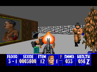 So much for the tolerant left (Screenshot from the 3DO version of Wolf 3D So much for the tolerant left (Screenshot from the 3DO version of Wolf 3D